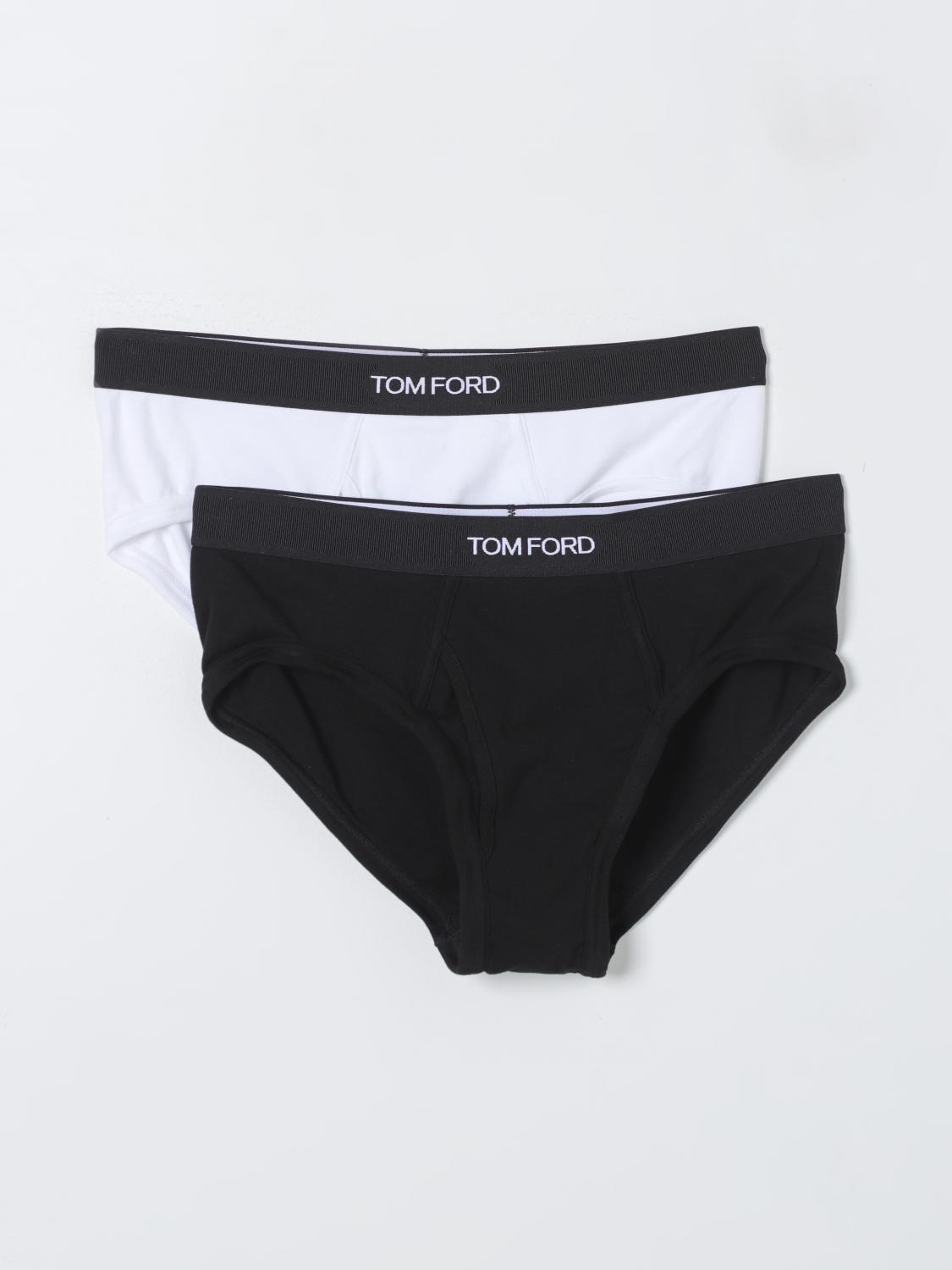 Tom Ford Pack Of Two Logo Waistband Briefs In White 1