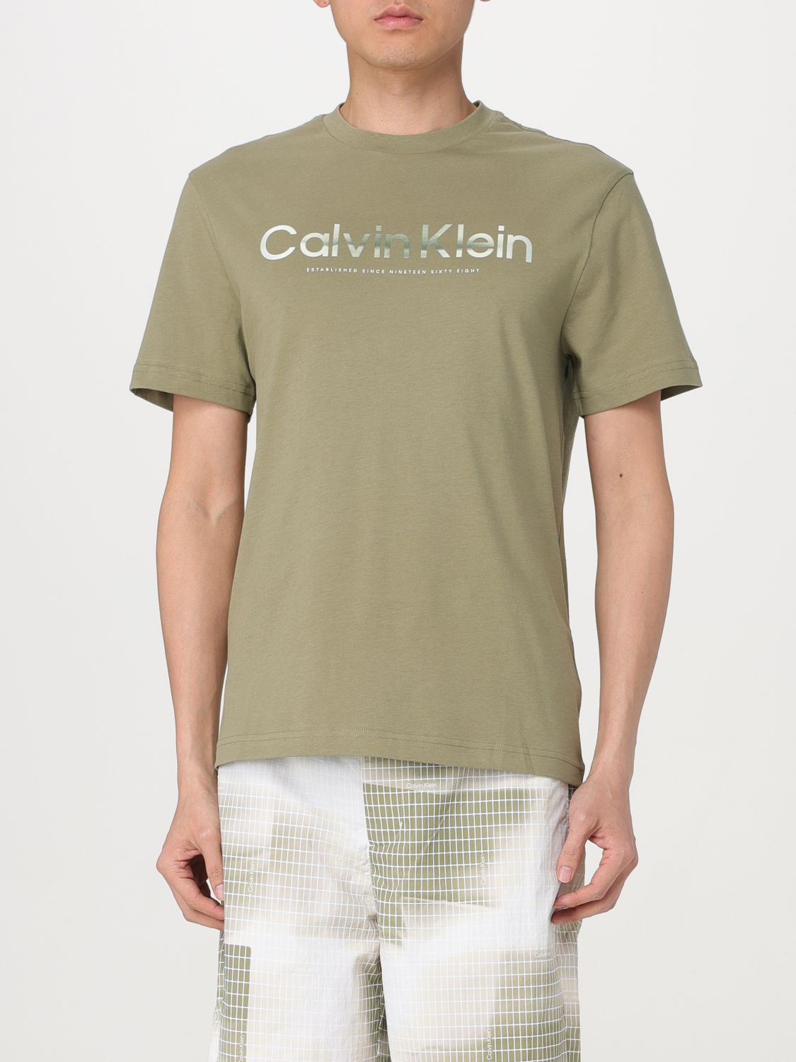 Shop Calvin Klein T-shirt  Men Color Green