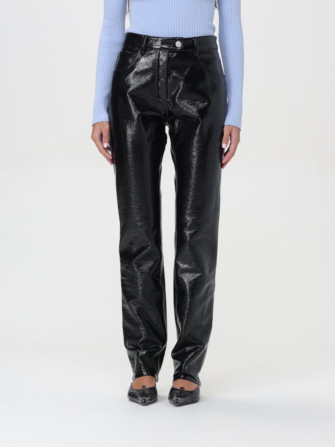 Shop Courrèges Pants  Woman Color Black