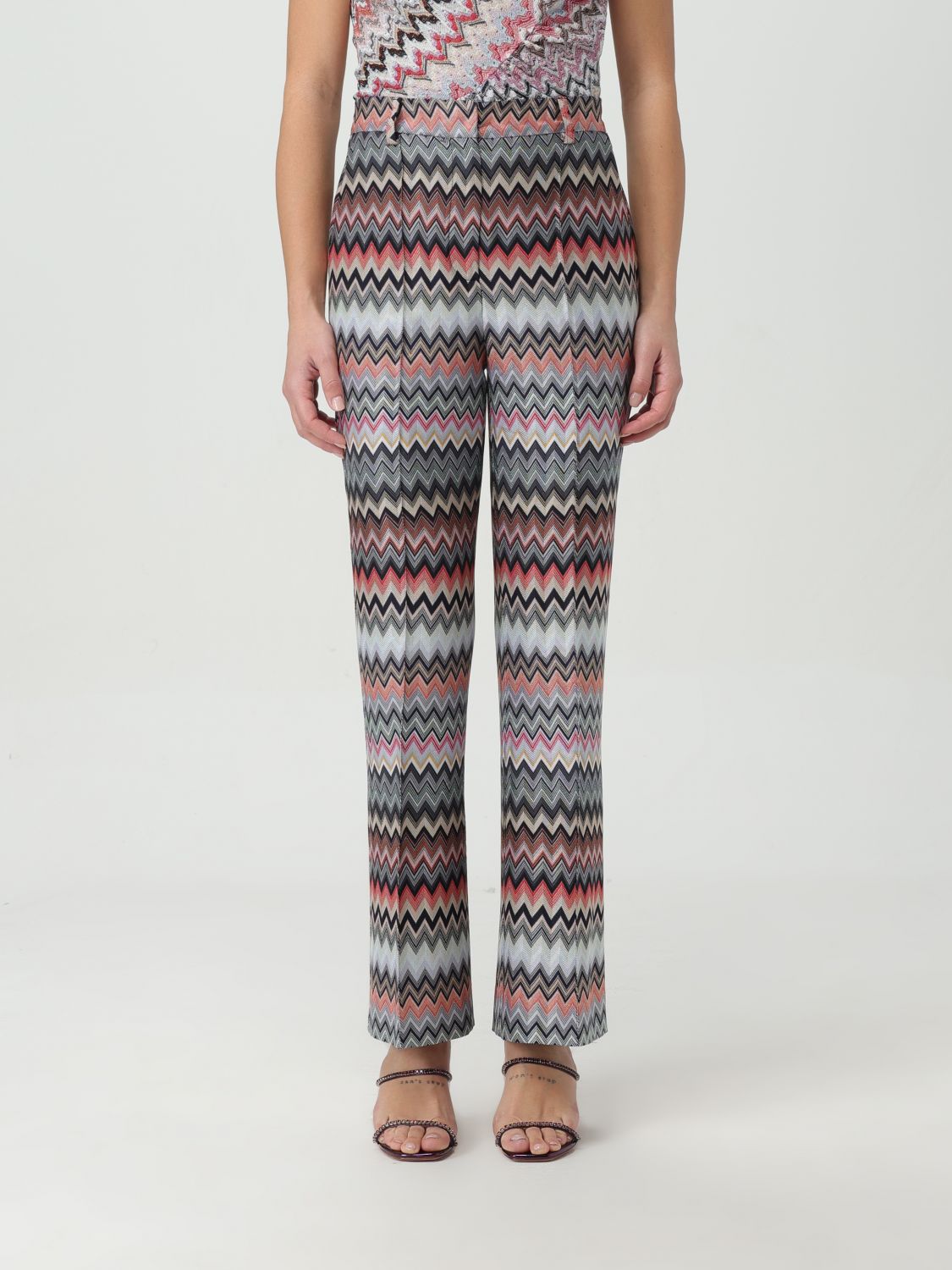 Shop Missoni Pants  Woman Color Grey