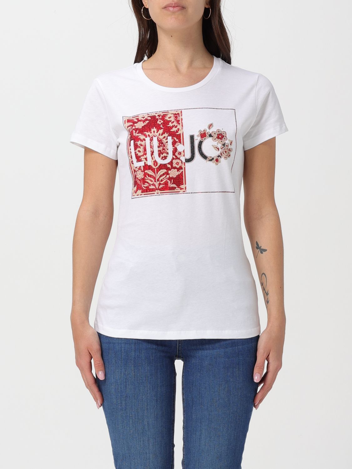 Shop Liu •jo T-shirt Liu Jo Woman Color White 2