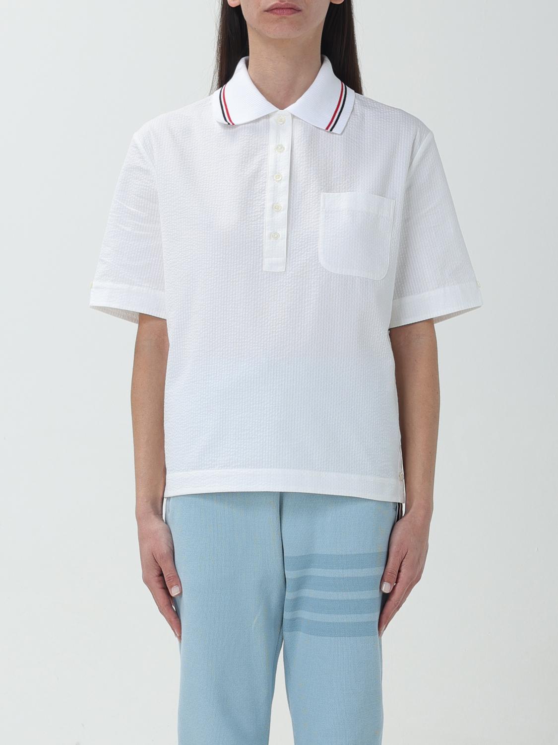 Thom Browne Polo Shirt  Woman Color White In White