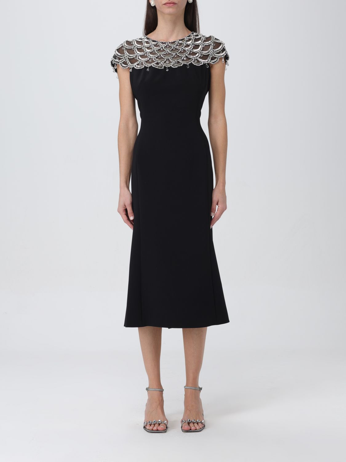 Shop Jenny Packham Dress  Woman Color Black