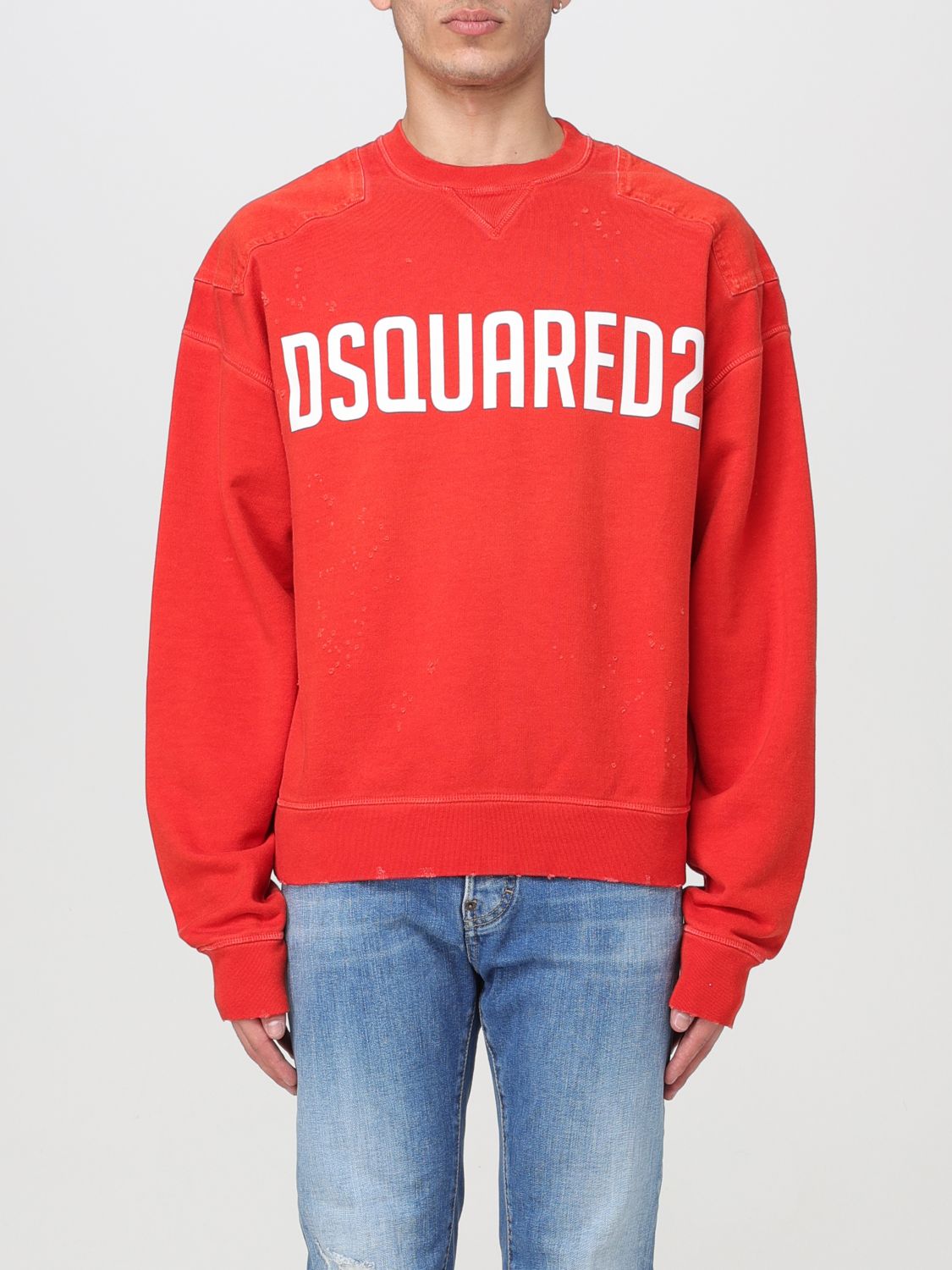 Shop Dsquared2 Sweatshirt  Men Color Red