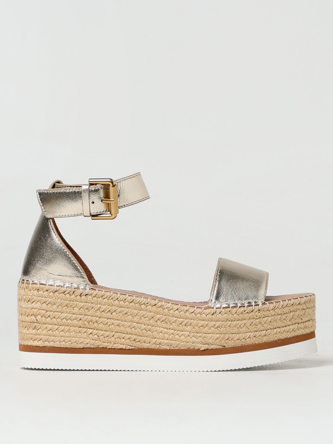 Shop See By Chloé Espadrilles  Woman Color Gold