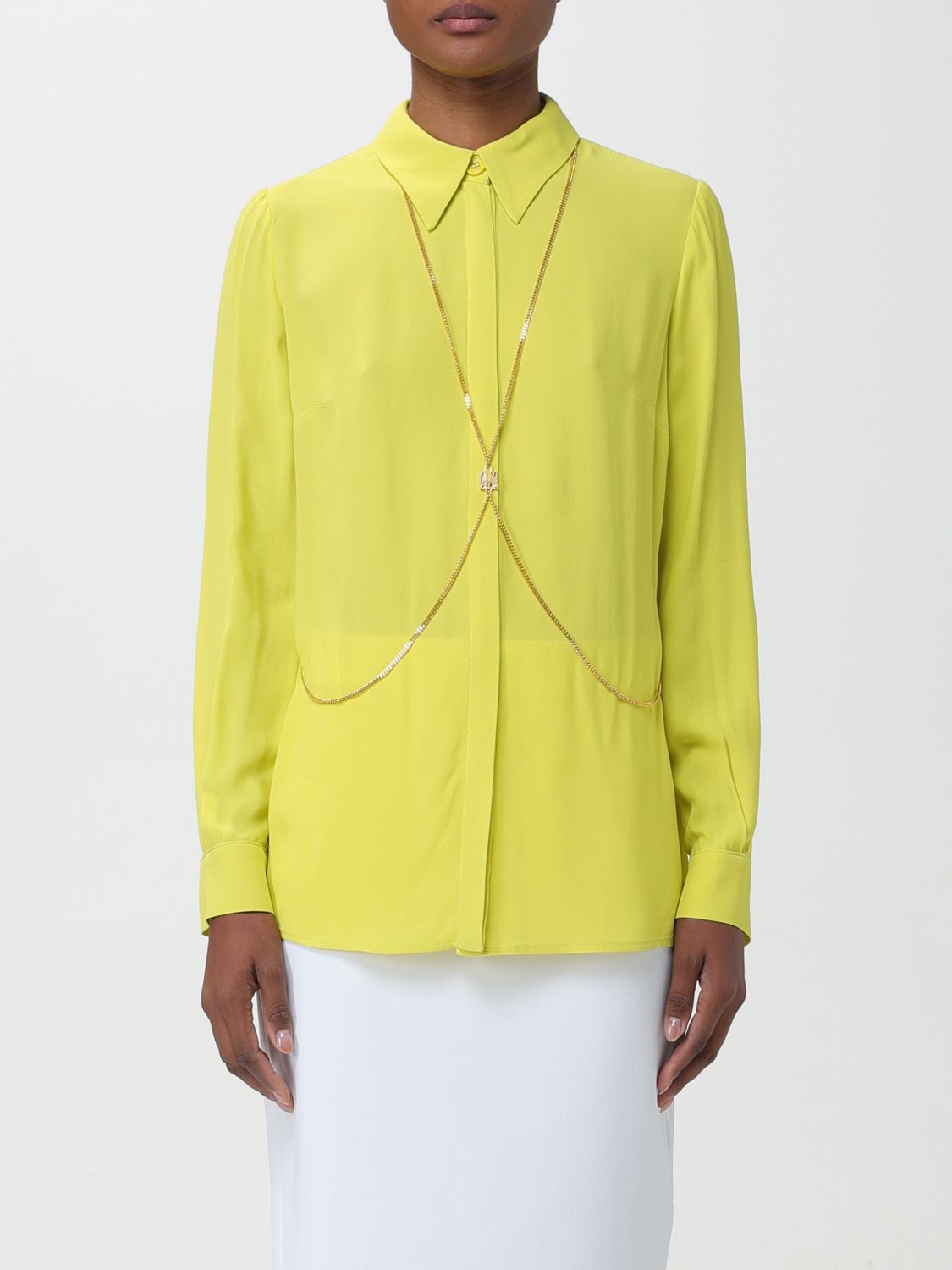 Elisabetta Franchi Viscose Shirt In Yellow