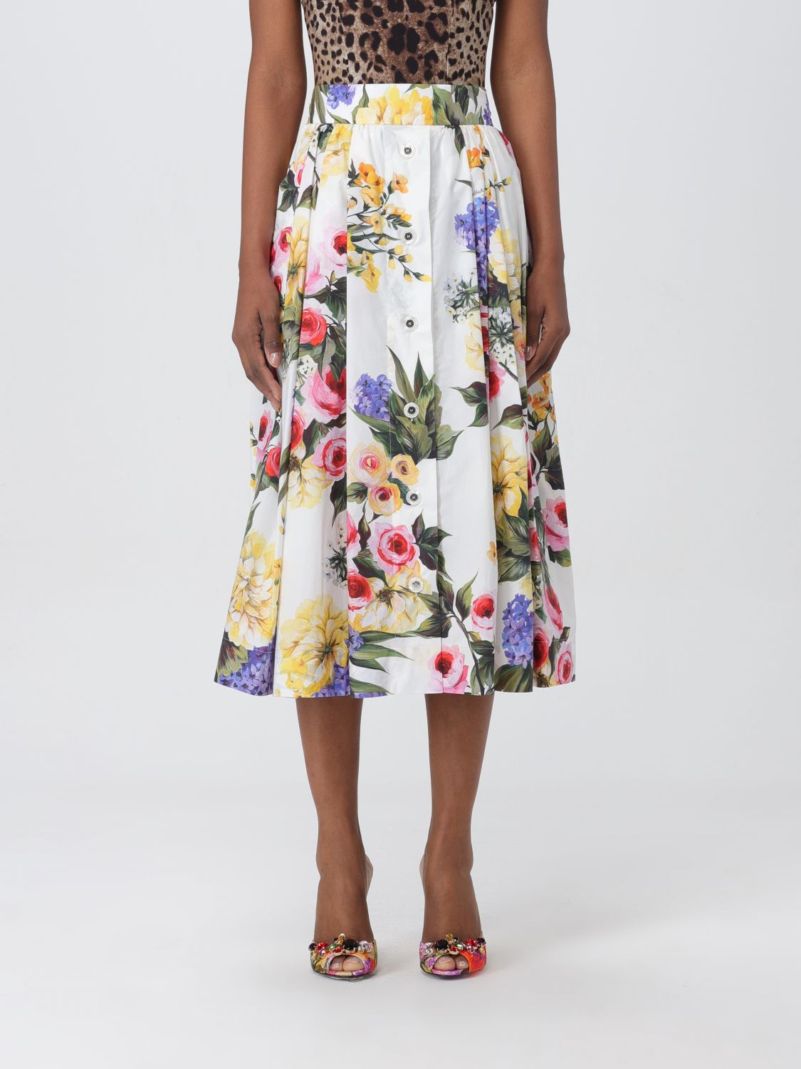 Shop Dolce & Gabbana Skirt  Woman Color Multicolor