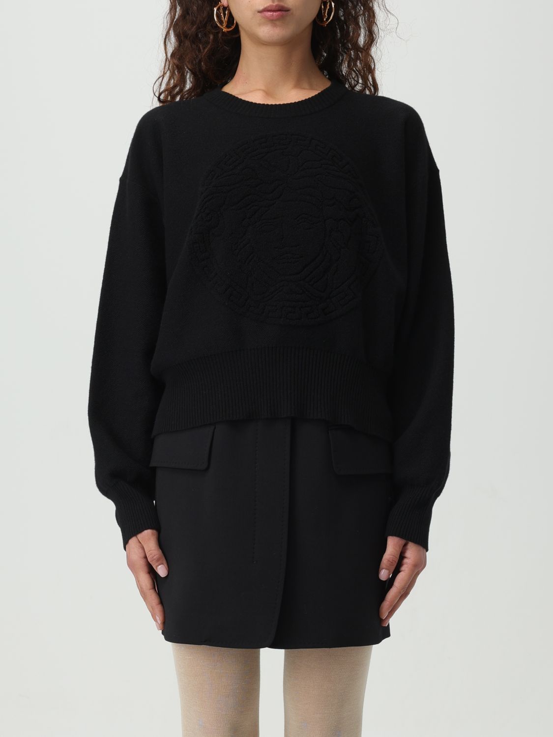 Shop Versace Sweater  Woman Color Black