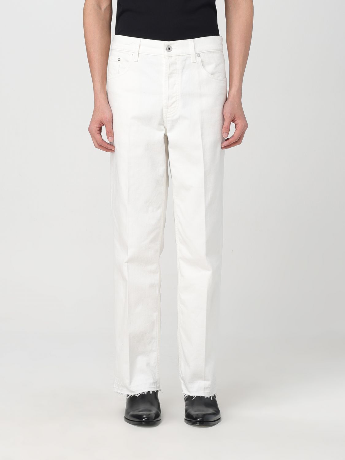 Shop Lanvin Jeans  Men Color White