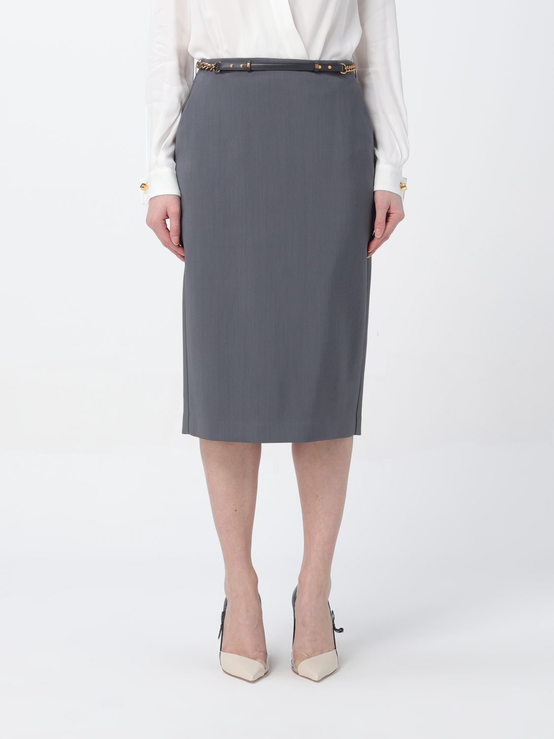 Elisabetta Franchi Skirt  Woman Color Grey