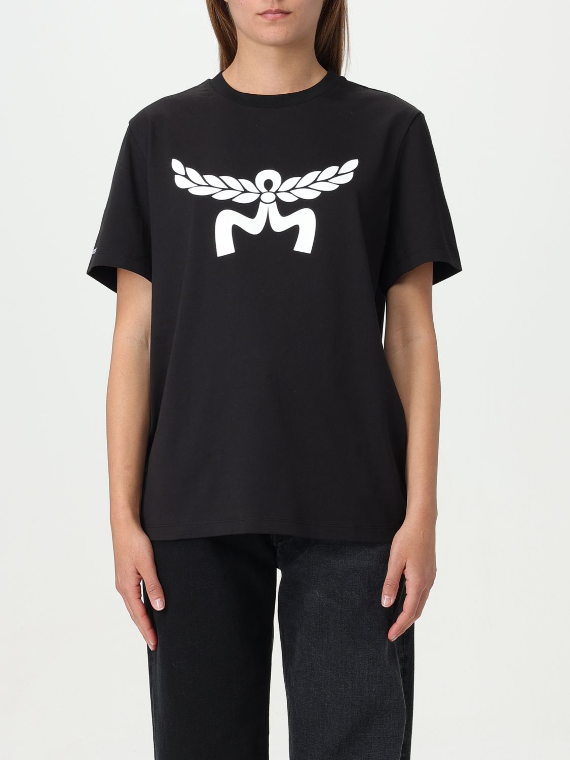 Shop Mcm T-shirt  Woman Color Black