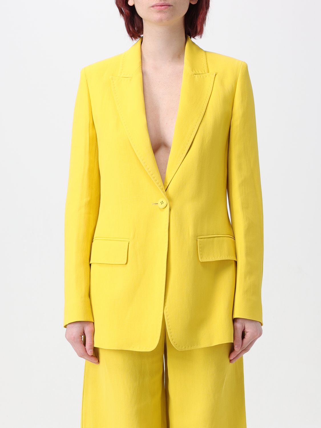 Shop Max Mara Blazer  Woman Color Yellow