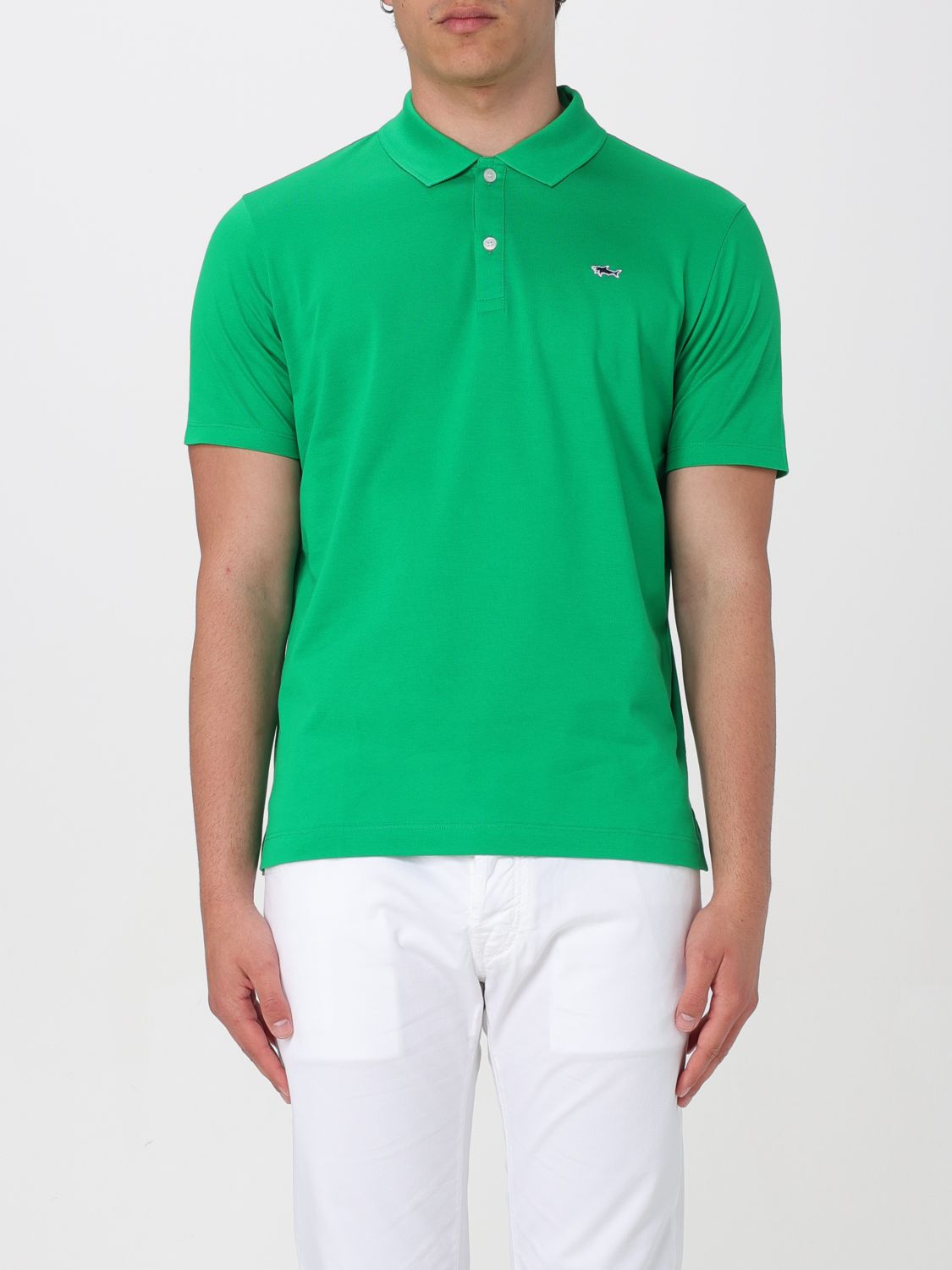 Shop Paul & Shark Polo Shirt  Men Color Green