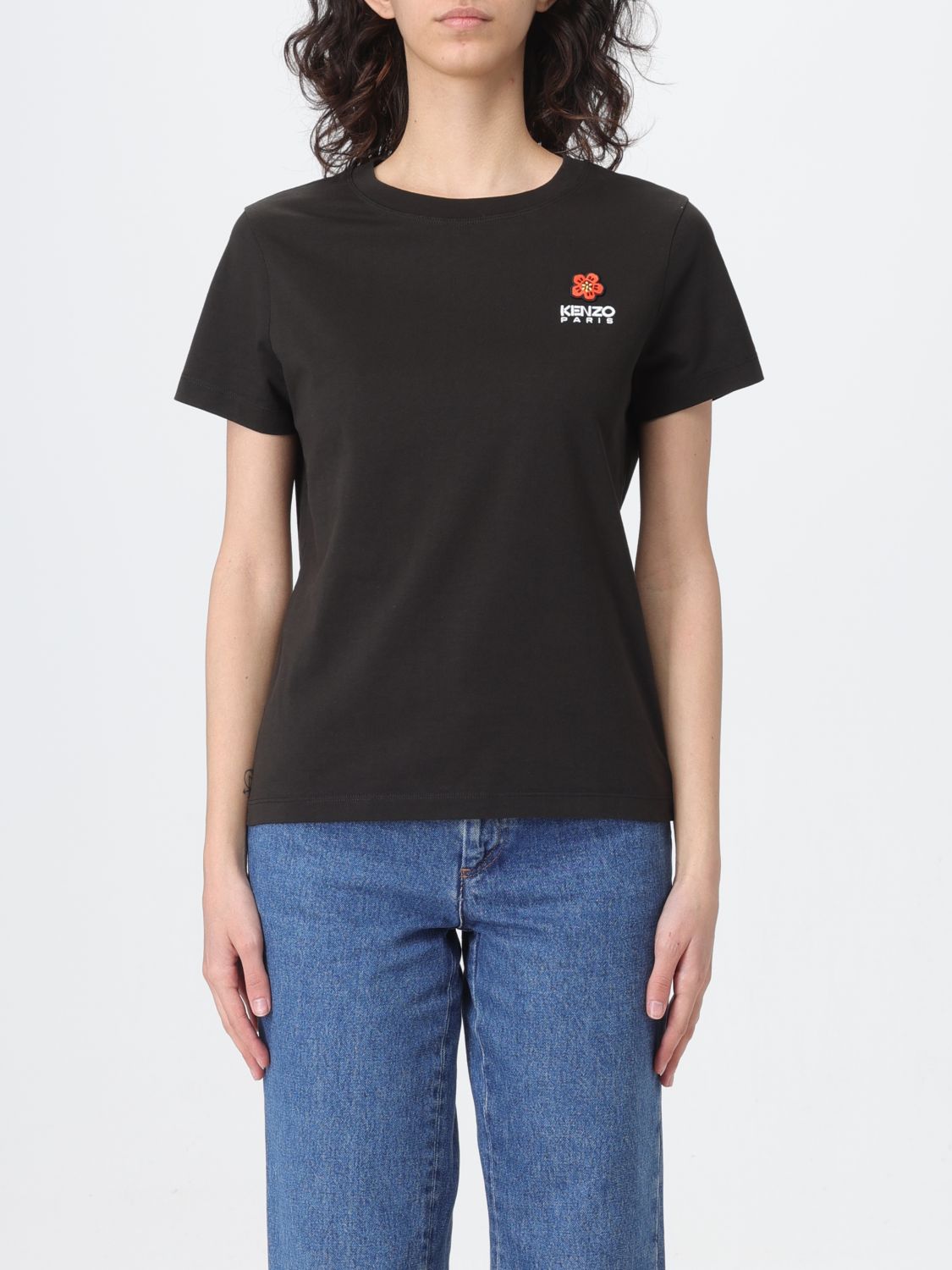 Shop Kenzo T-shirt  Woman Color Black