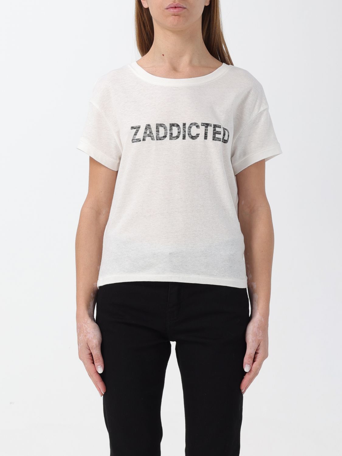 Shop Zadig & Voltaire T-shirt  Woman Color Ivory