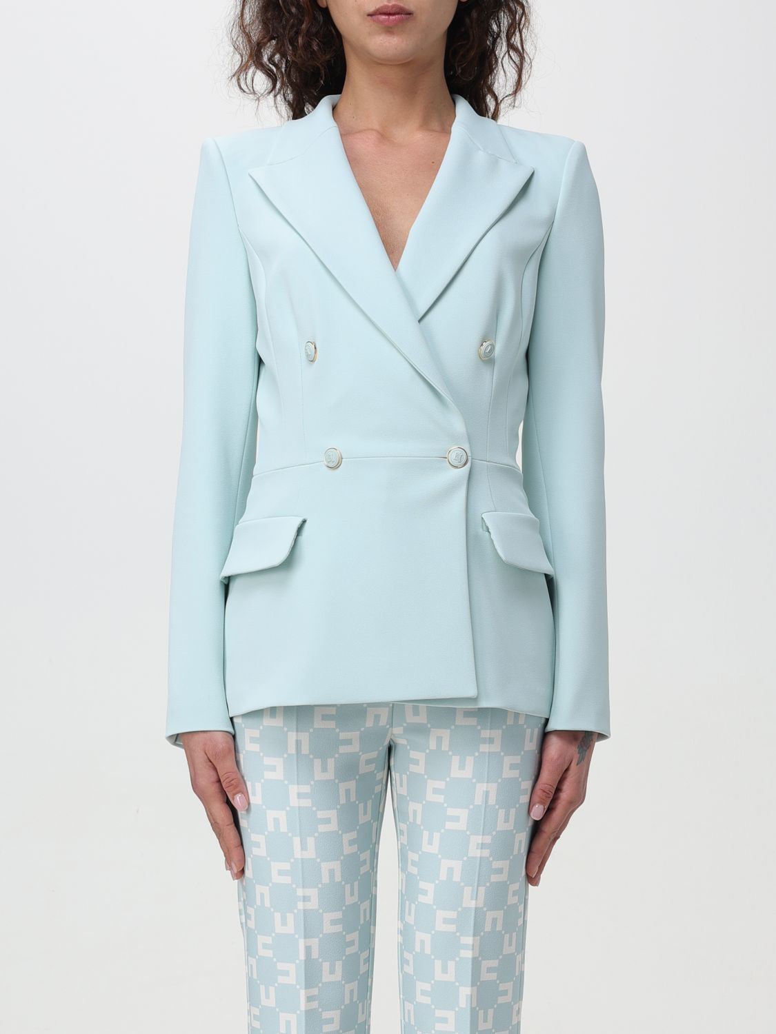 Shop Elisabetta Franchi Blazer  Woman Color Water