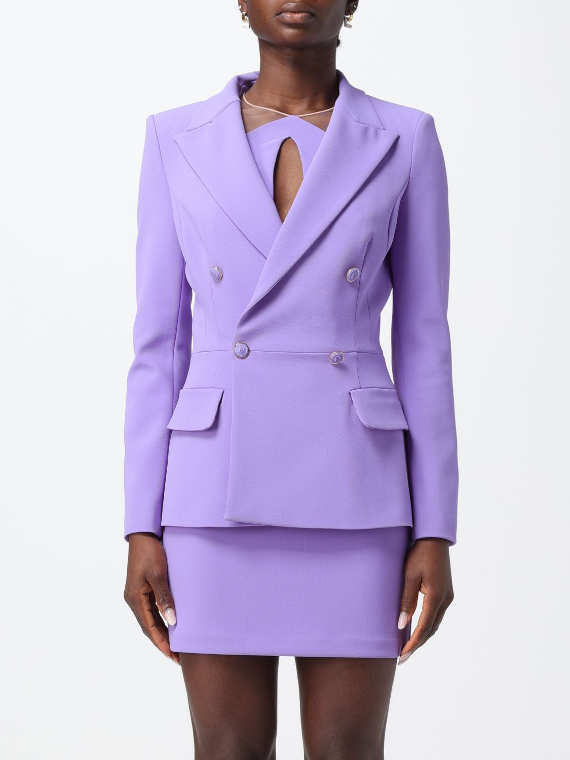 Shop Elisabetta Franchi Blazer  Woman Color Violet