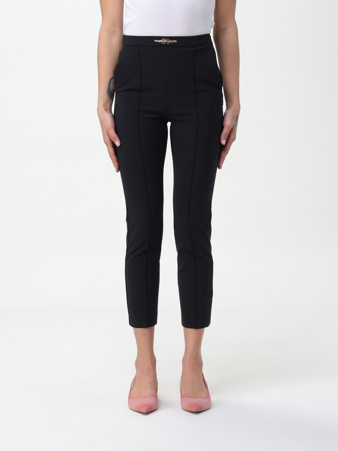 Shop Elisabetta Franchi Pants  Woman Color Black