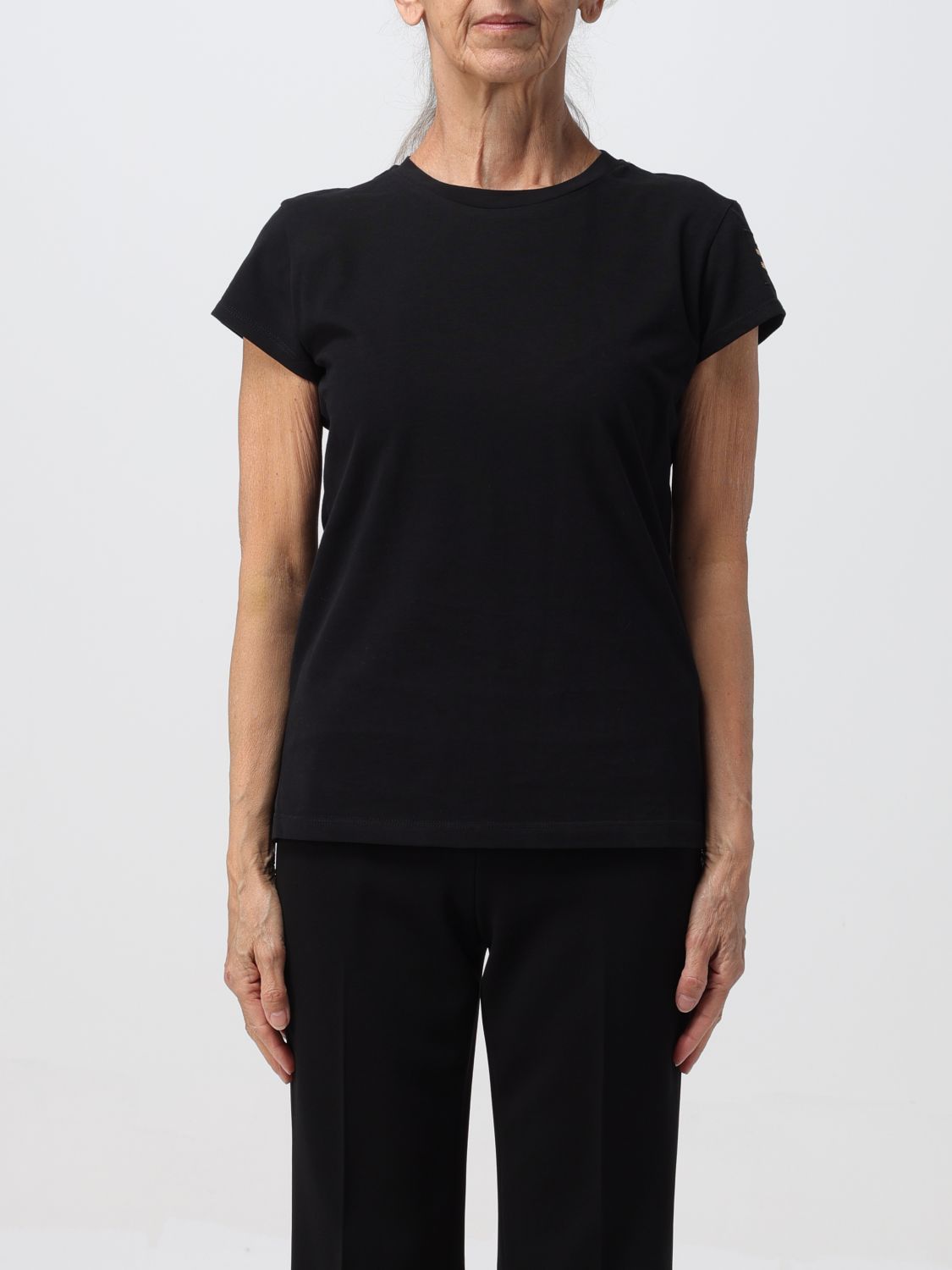 Shop Elisabetta Franchi T-shirt  Woman Color Black