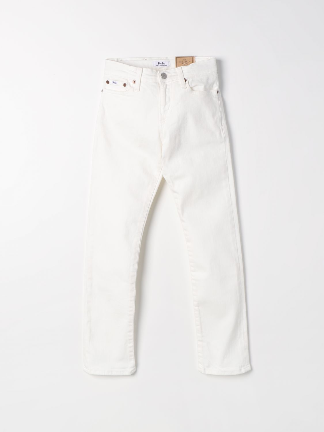 Shop Polo Ralph Lauren Jeans  Kids Color White
