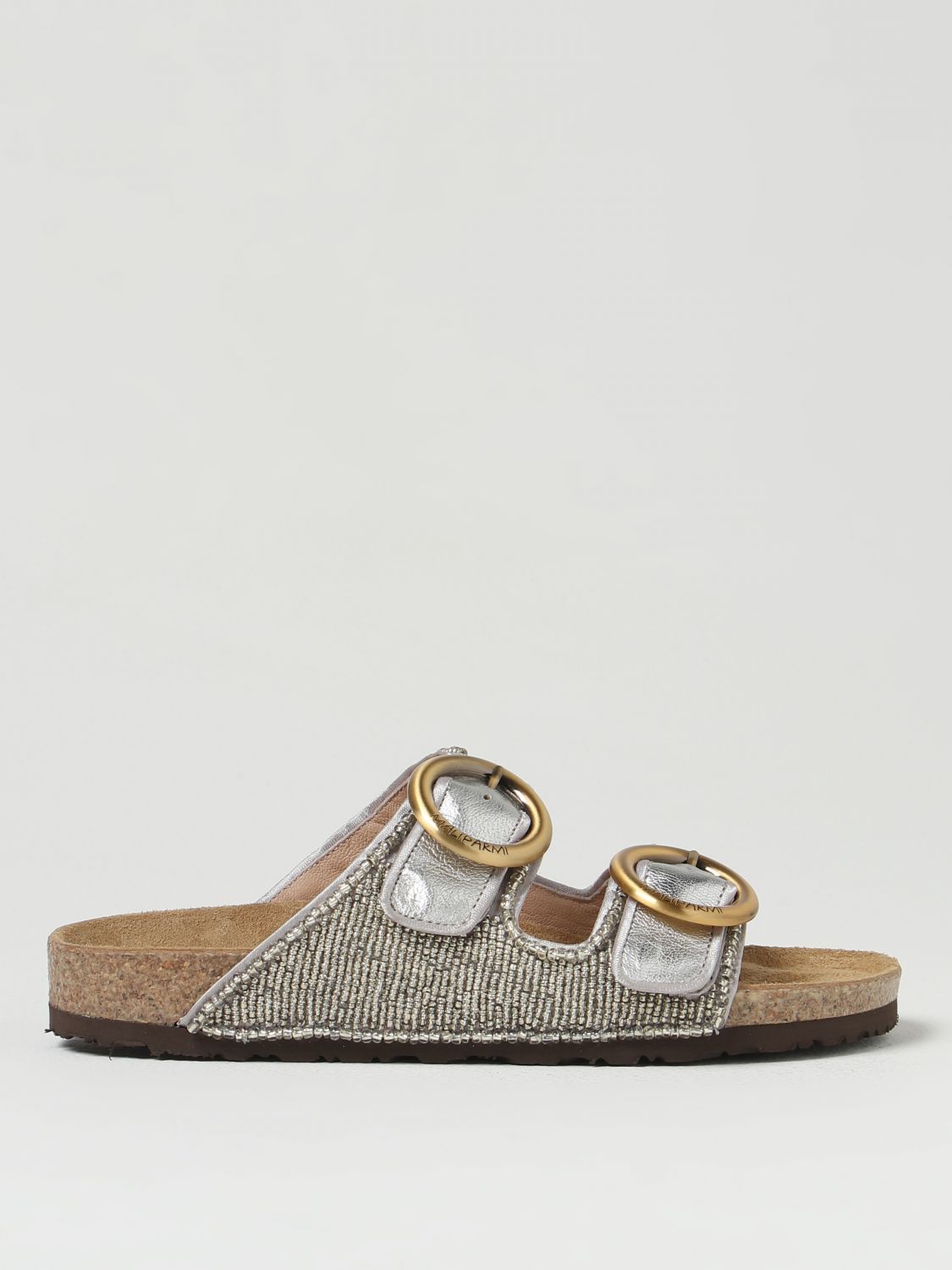 Shop Maliparmi Flat Sandals  Woman Color Silver