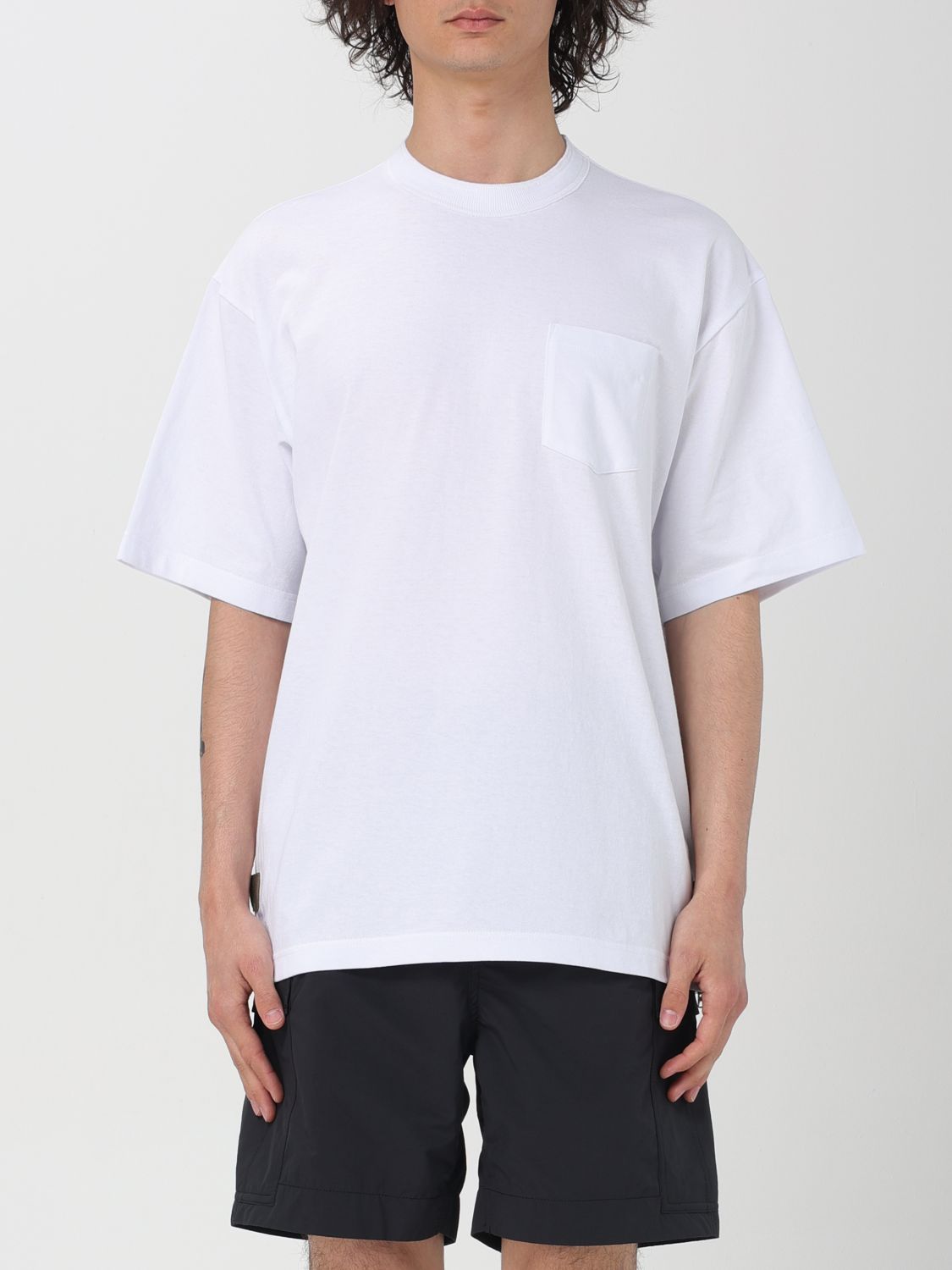 Shop Sacai T-shirt  Men Color White