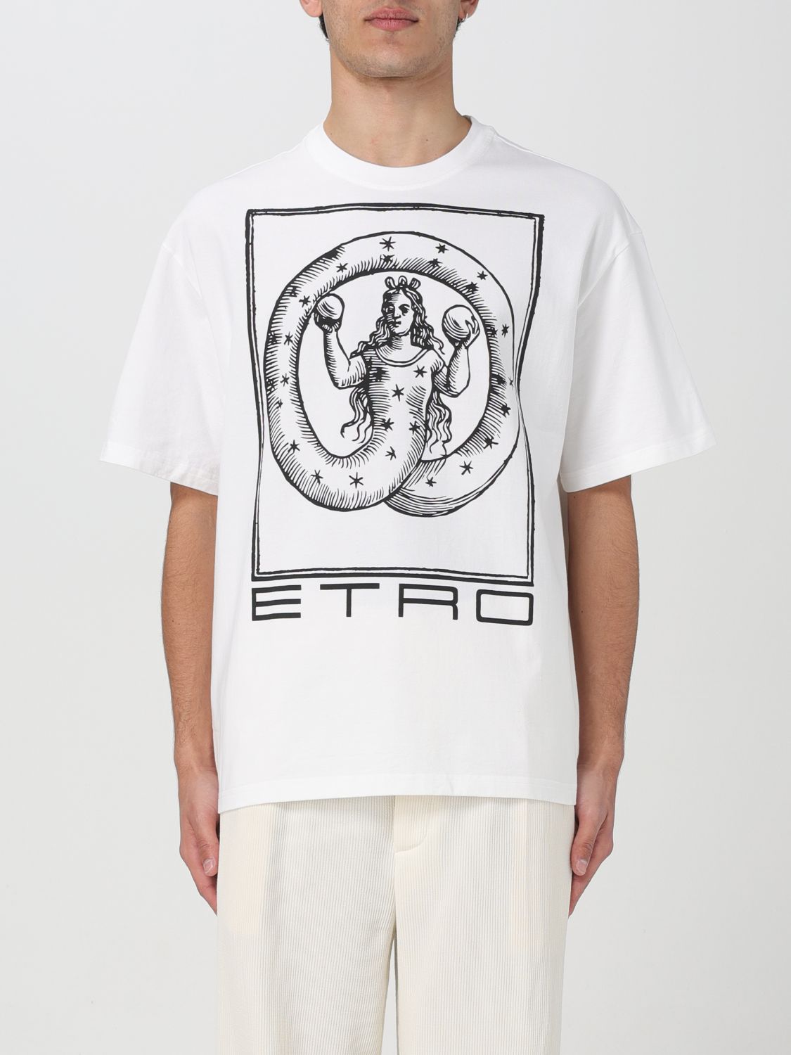 Shop Etro T-shirt  Men Color White