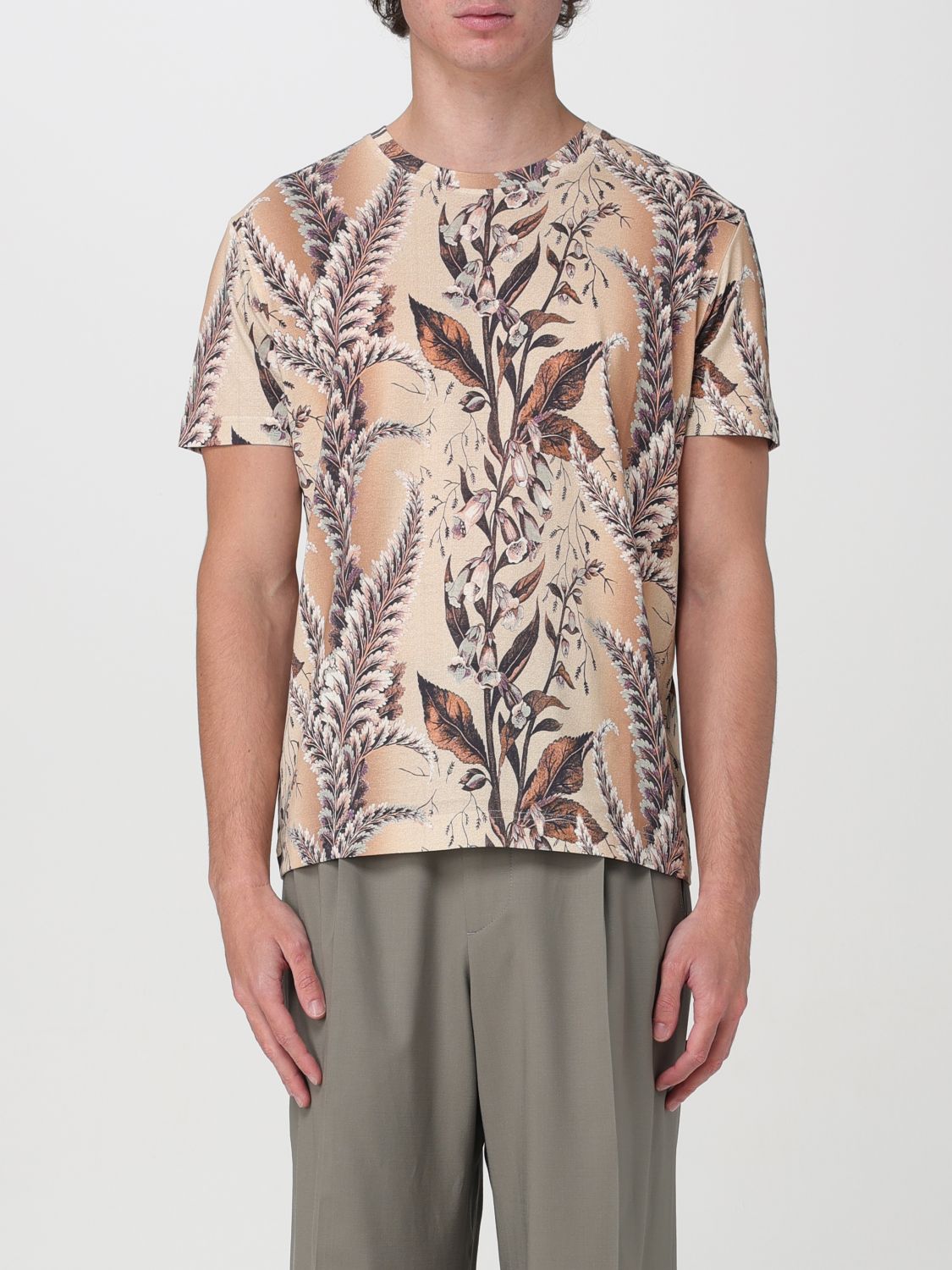 Shop Etro T-shirt  Men Color Beige