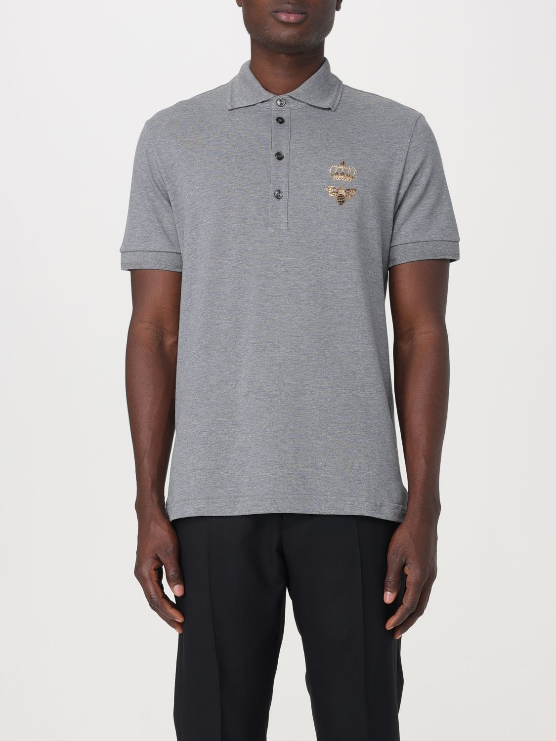 Shop Dolce & Gabbana Polo Shirt  Men Color Grey