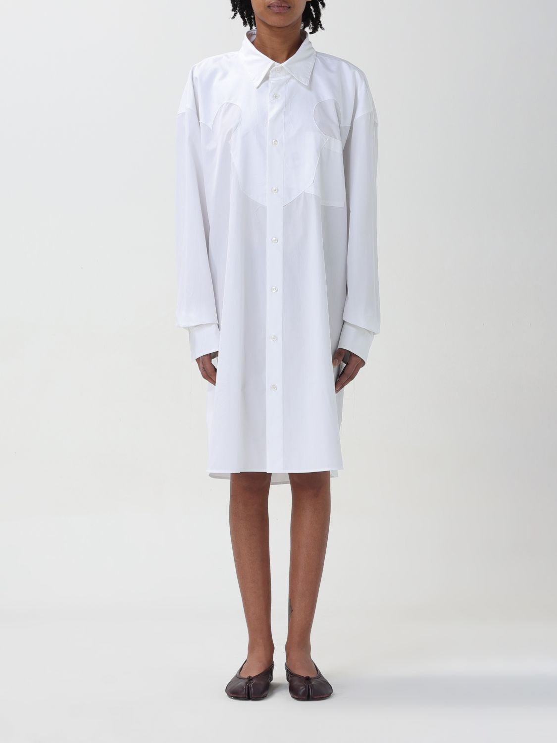 Shop Maison Margiela Dress  Woman Color White