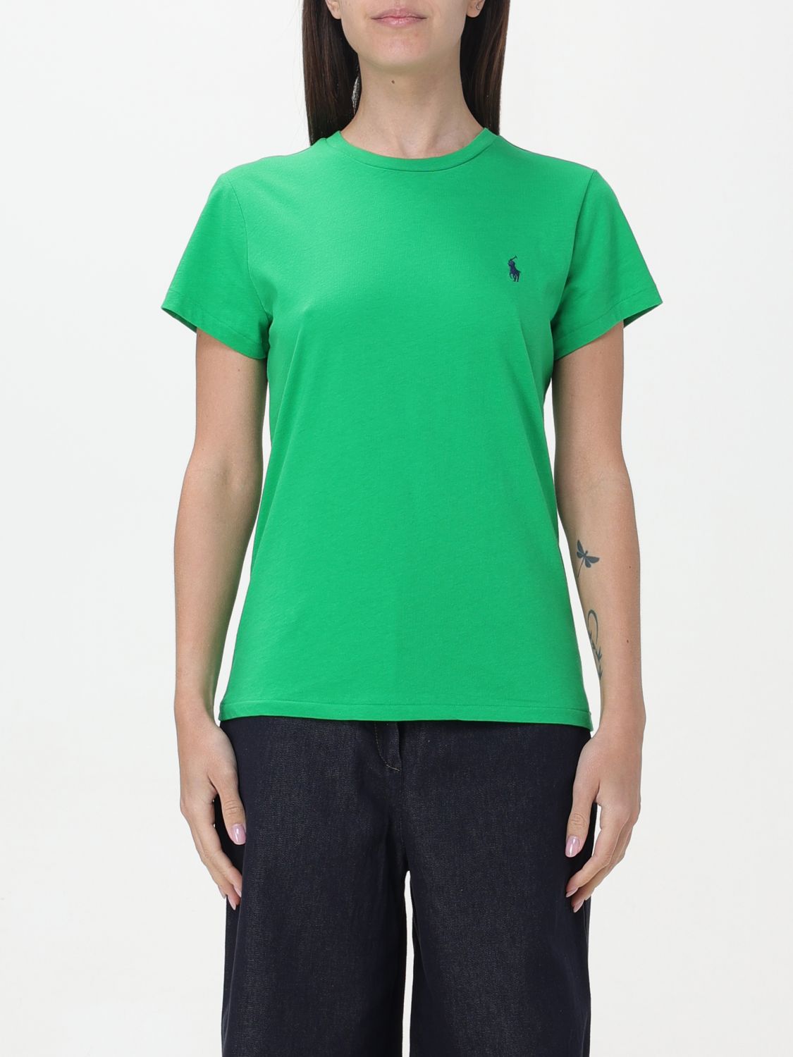 Shop Polo Ralph Lauren T-shirt  Woman Color Green