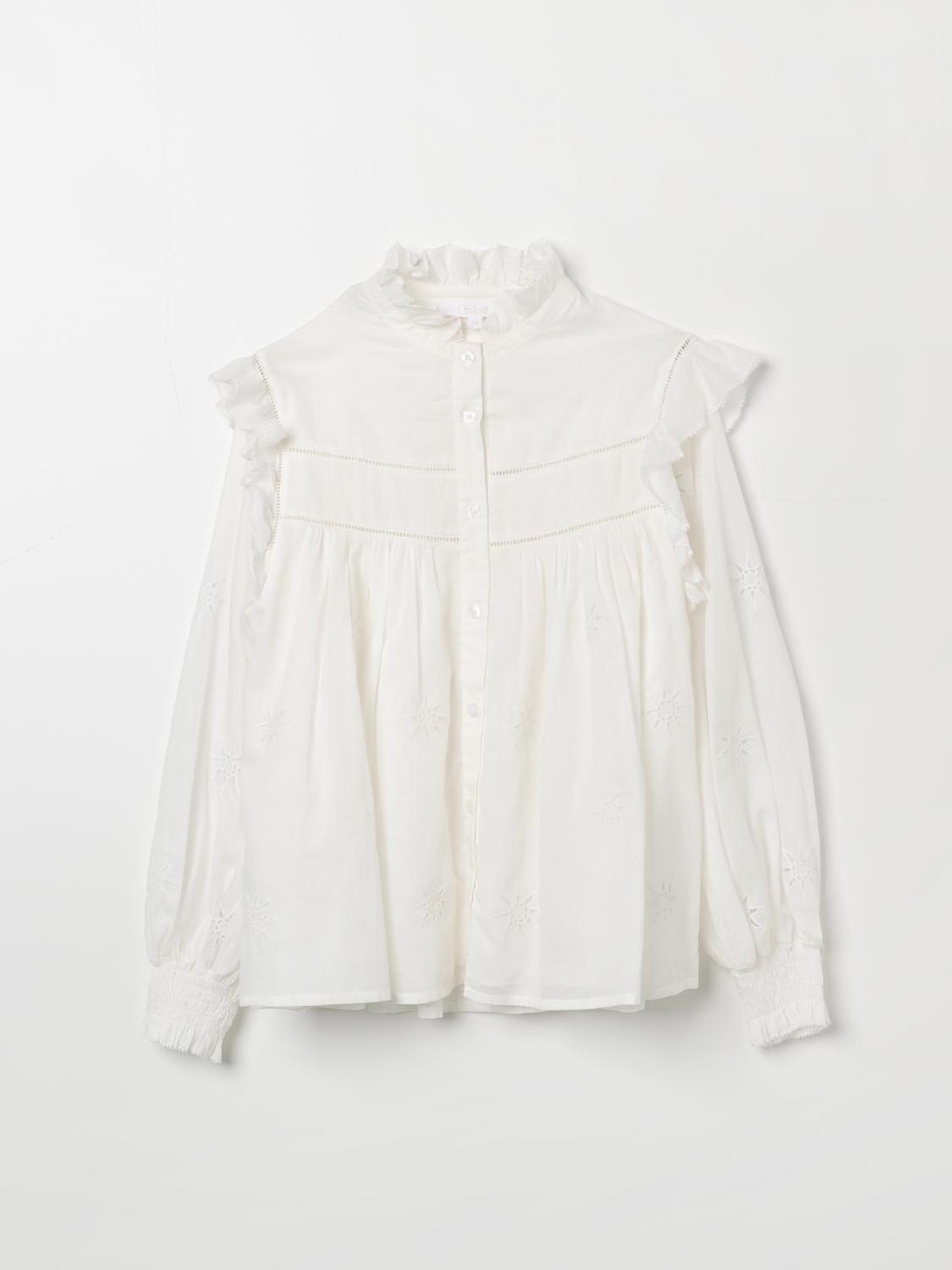 CHLOÉ Bluse Kinder Farbe Weiß