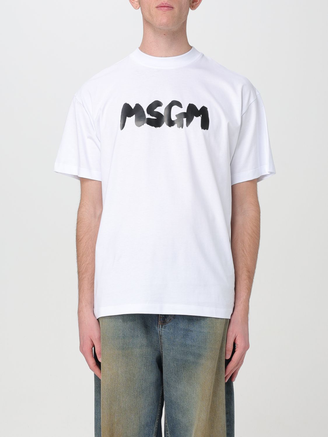 T恤 MSGM 男士 颜色 白色