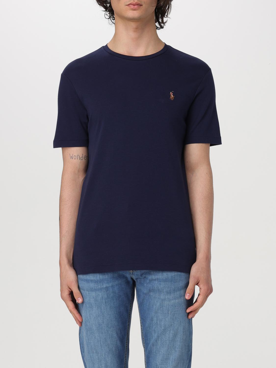 Shop Polo Ralph Lauren T-shirt  Men Color Blue