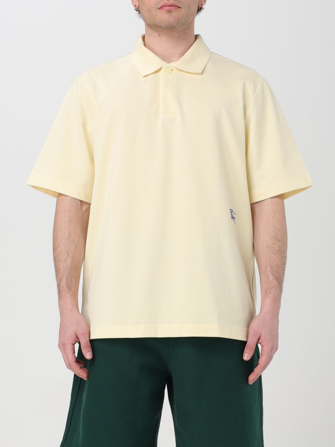 Shop Burberry Polo Shirt  Men Color Yellow