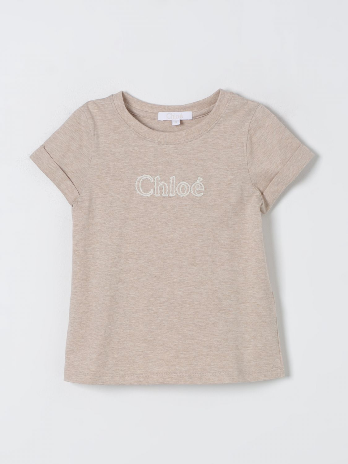 Shop Chloé T-shirt  Kids Color Beige