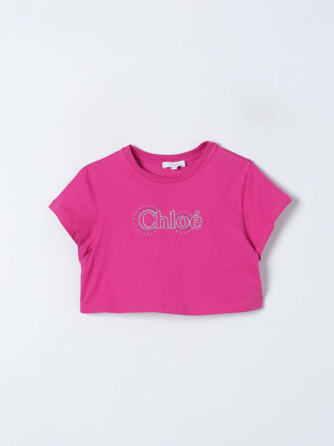 Shop Chloé T-shirt  Kids Color Fuchsia