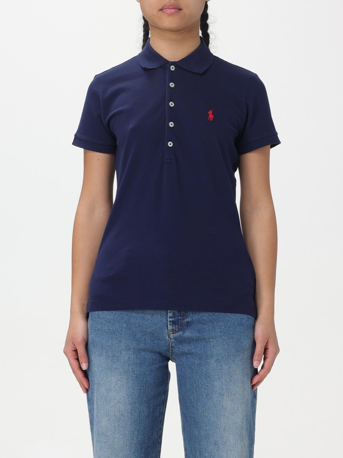 Shop Polo Ralph Lauren Polo Shirt  Woman Color Navy