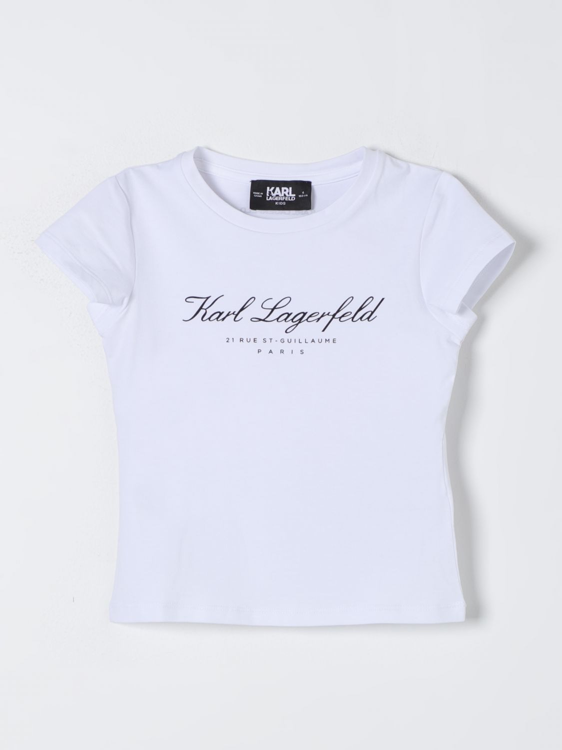 Shop Karl Lagerfeld T-shirt  Kids Kids Color White