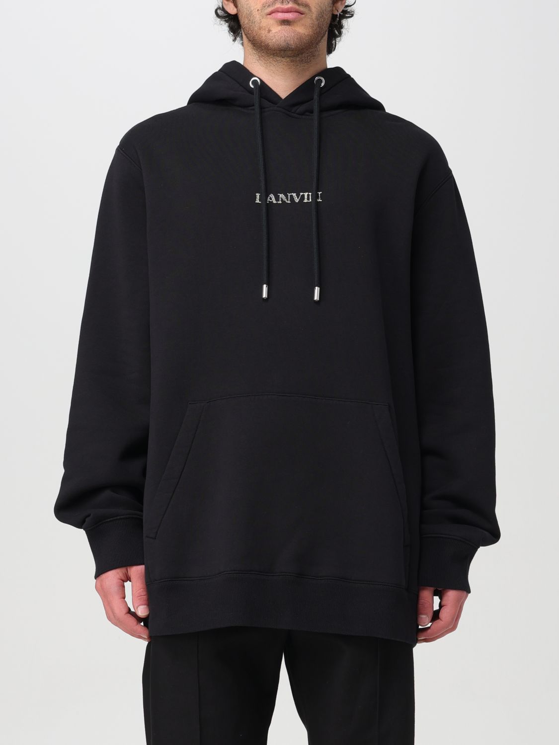 Shop Lanvin Sweatshirt  Men Color Black