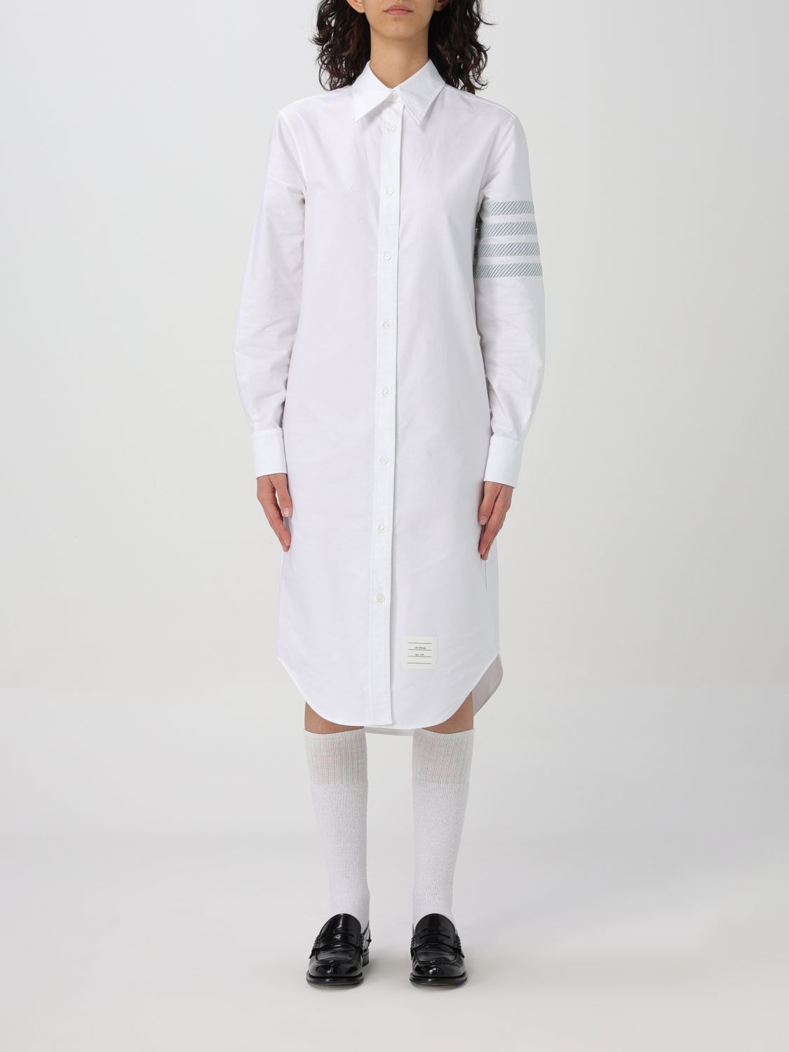 Shop Thom Browne Dress  Woman Color White