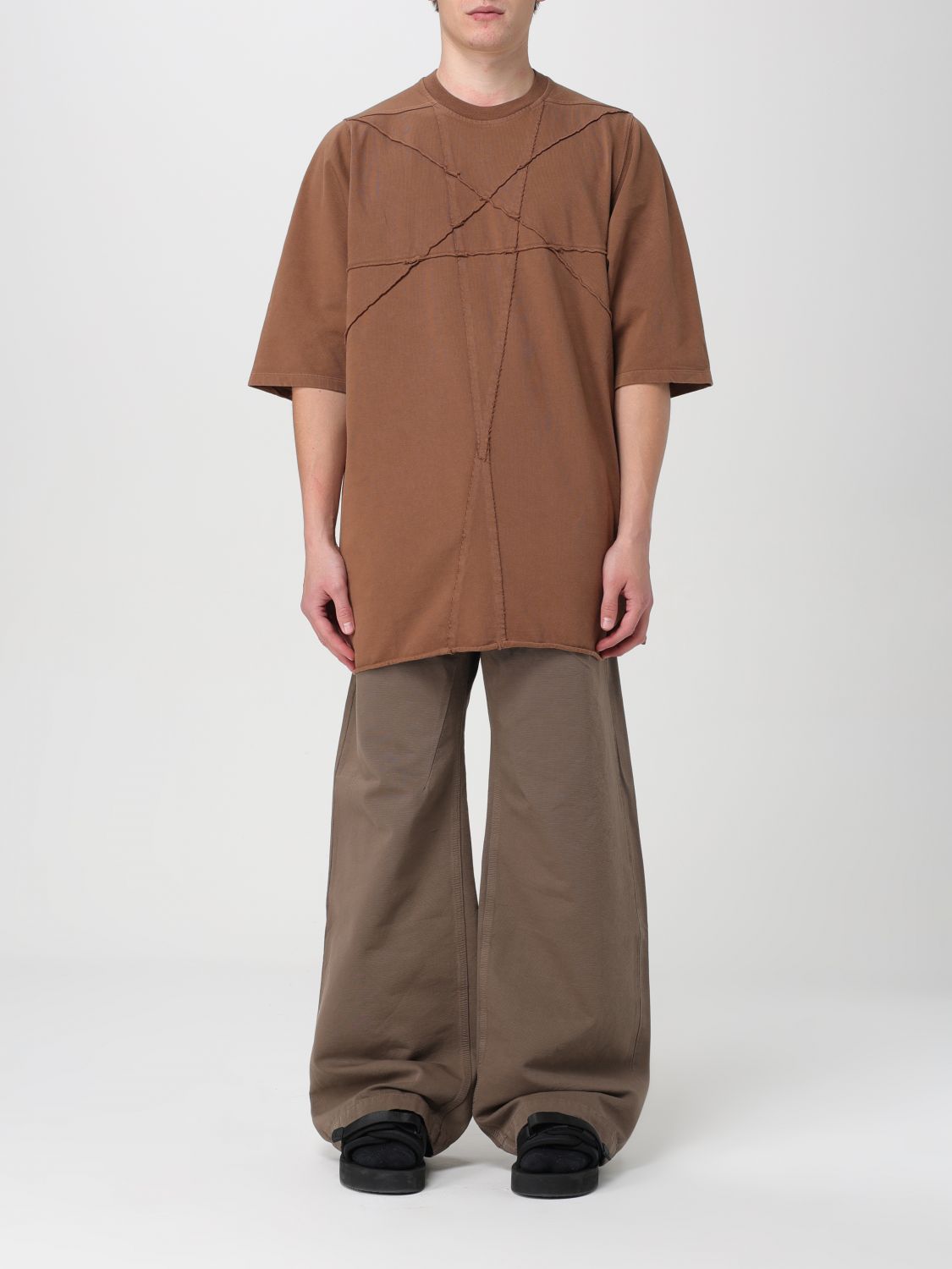 Shop Rick Owens Drkshdw T-shirt  Men Color Brown