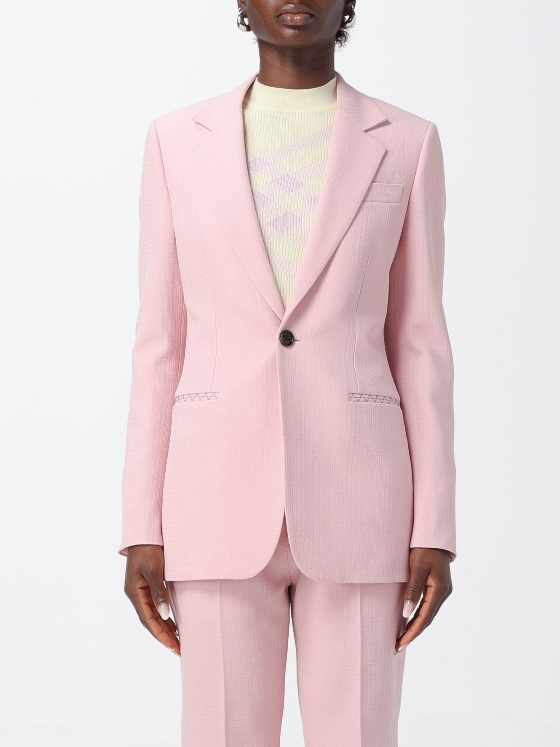Shop Burberry Blazer  Woman Color Pink