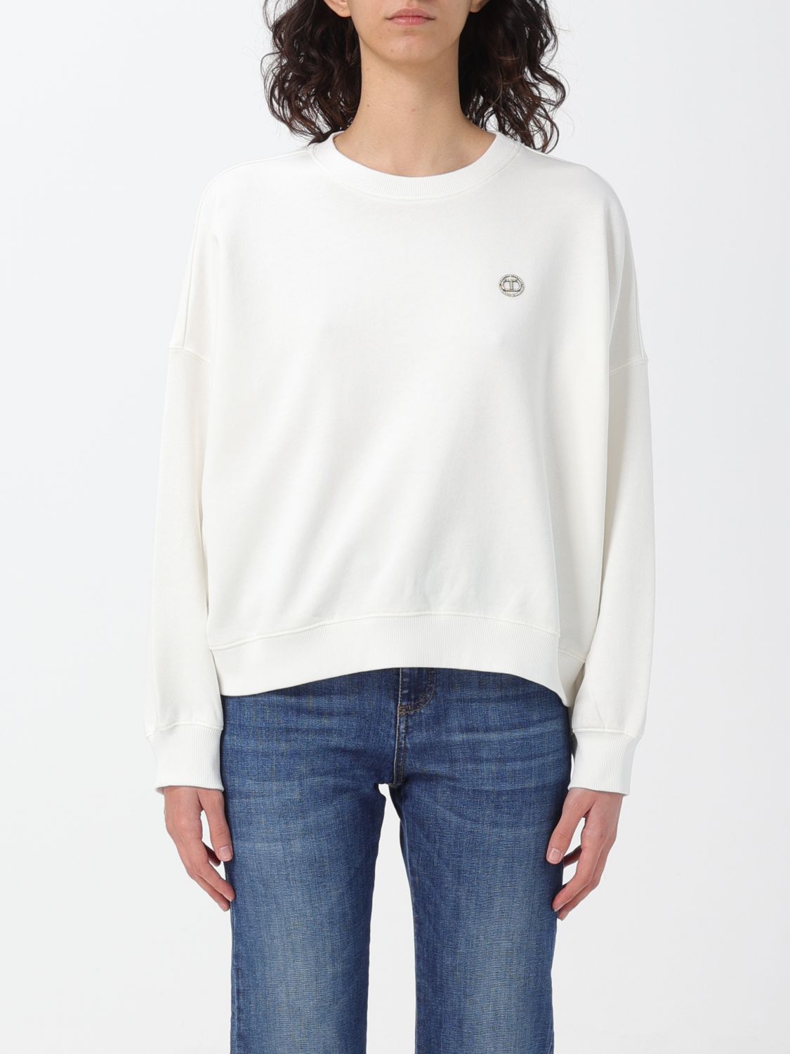 Shop Twinset Sweatshirt  Woman Color White