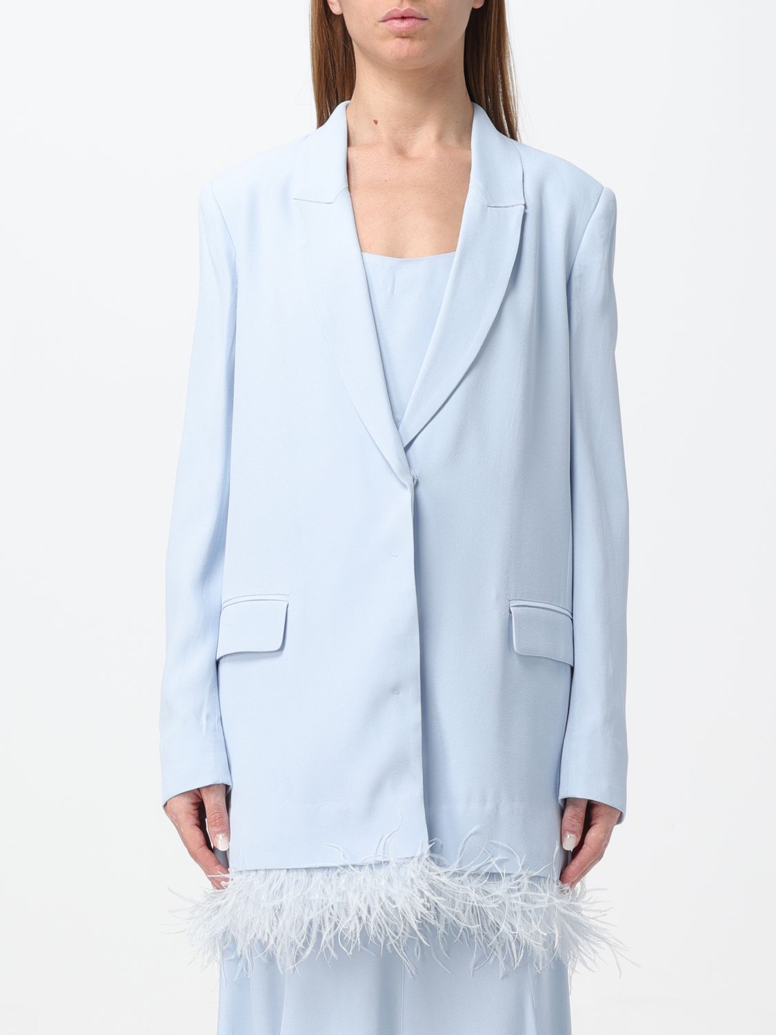 Shop Twinset Jacket  Woman Color Blue