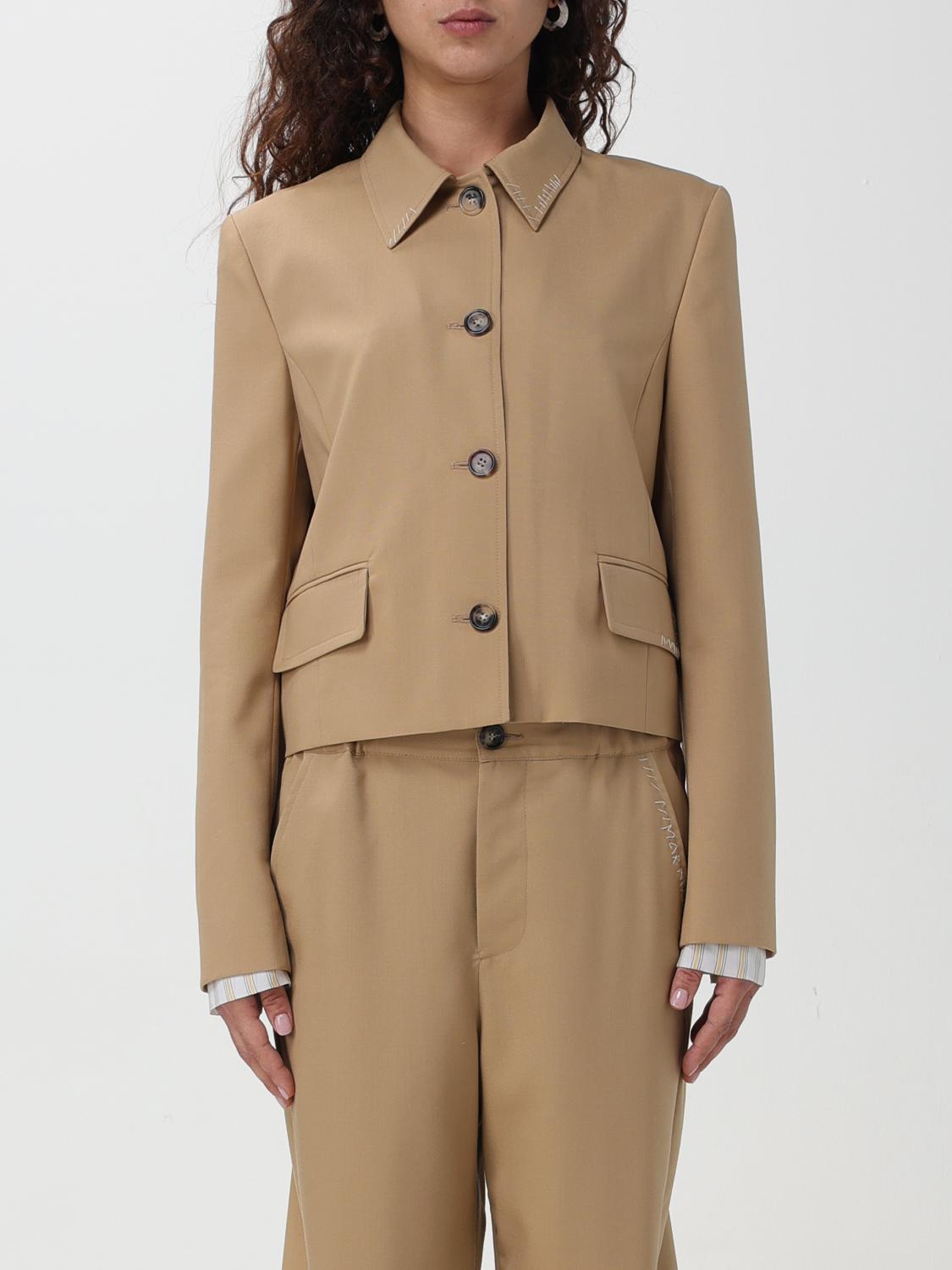 Shop Marni Jacket  Woman Color Camel