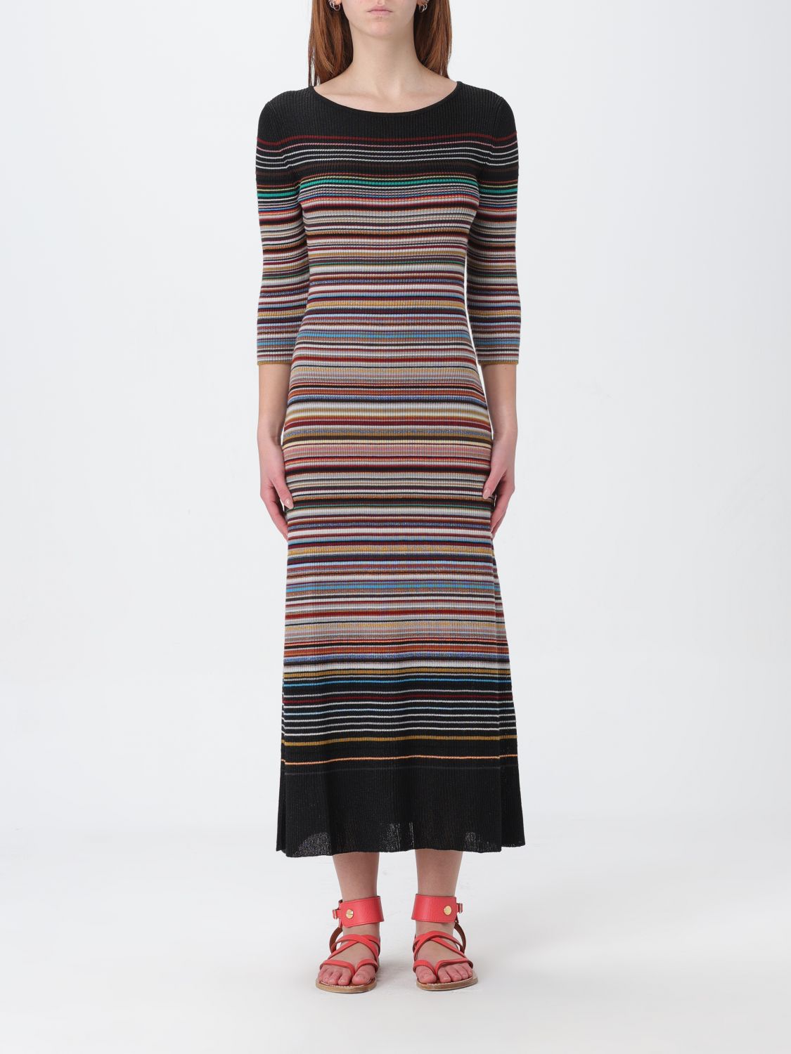 Shop Paul Smith Dress  Woman Color Multicolor