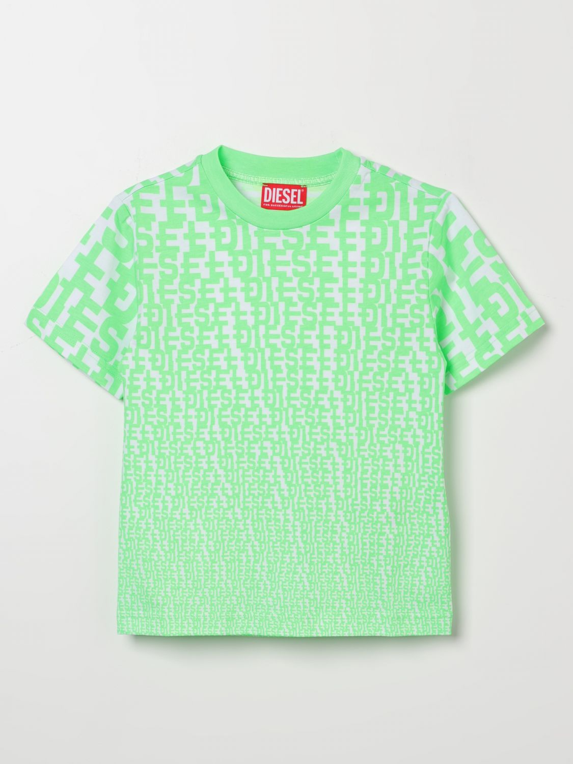Shop Diesel T-shirt  Kids Color Green