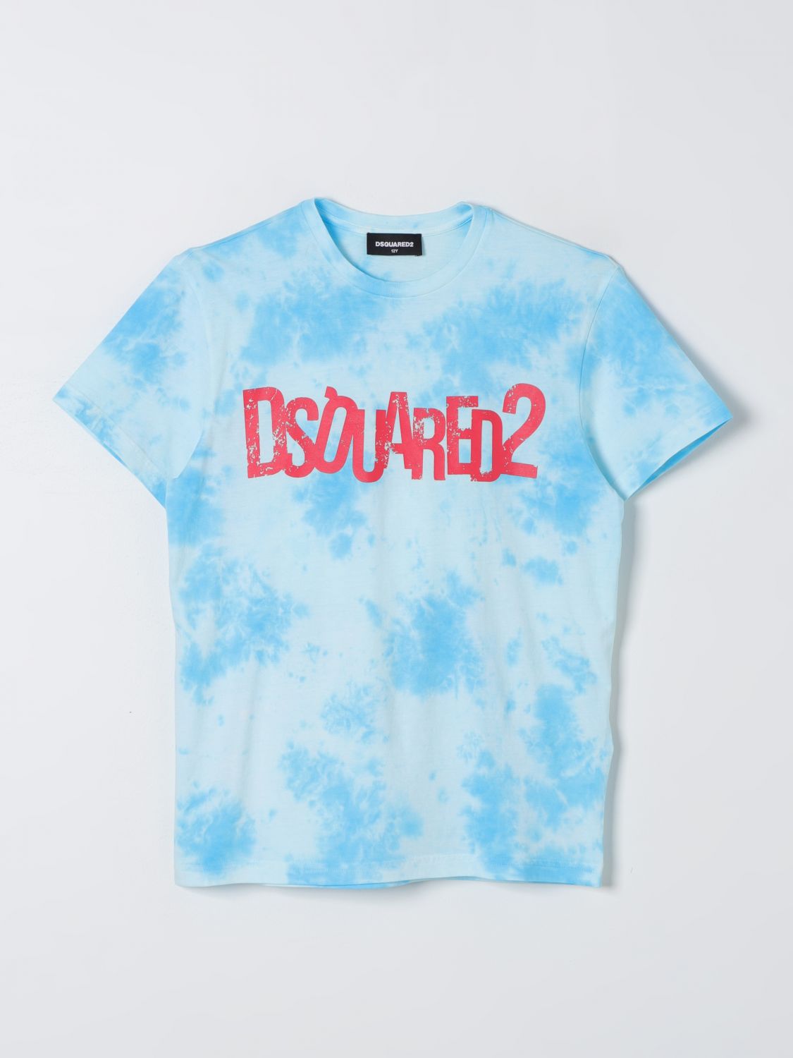 Shop Dsquared2 Junior T-shirt  Kids Color Blue