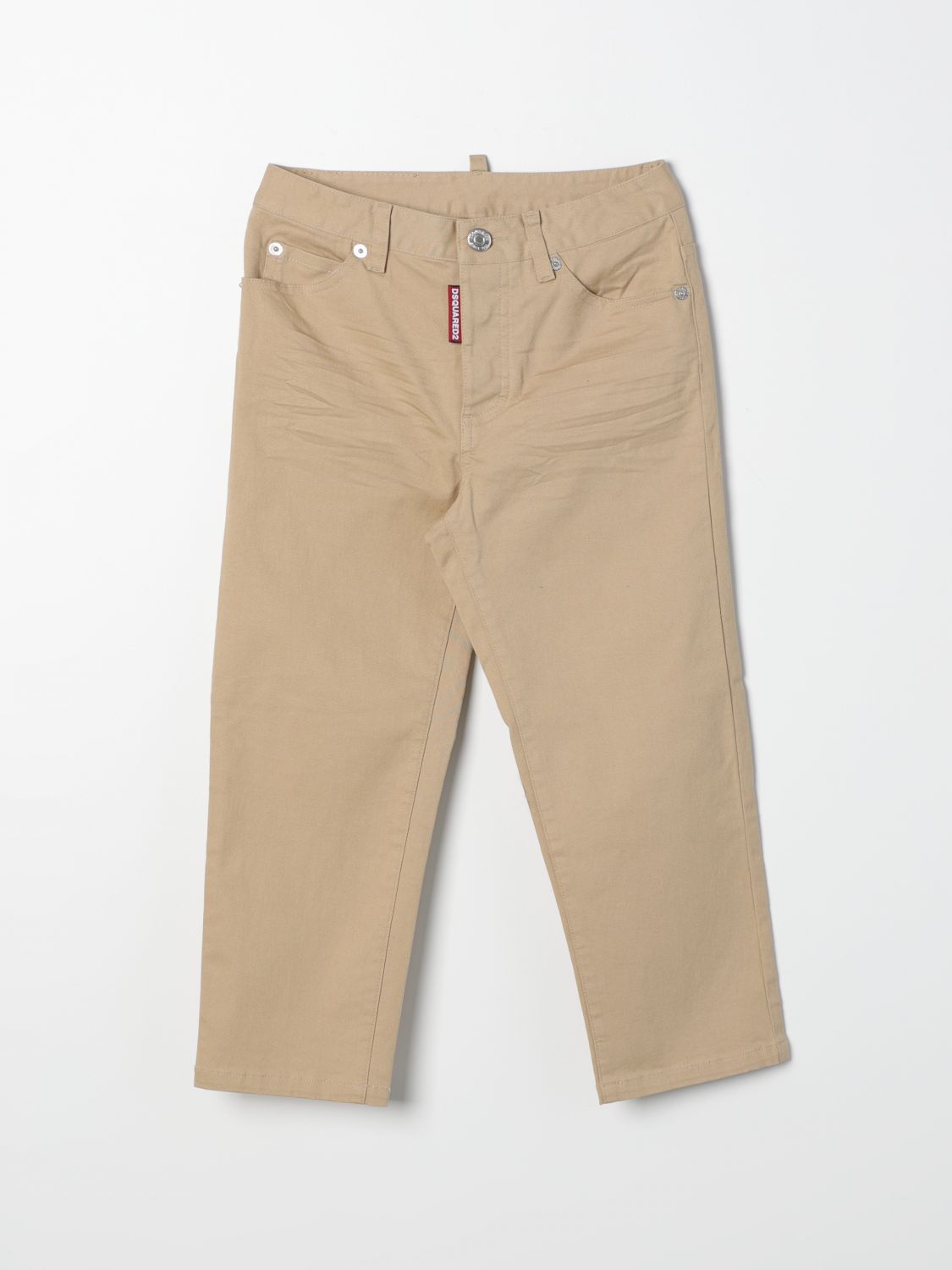 Shop Dsquared2 Junior Pants  Kids Color Beige